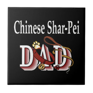 Chinese Shar-Pei DAD Ceramic Tile