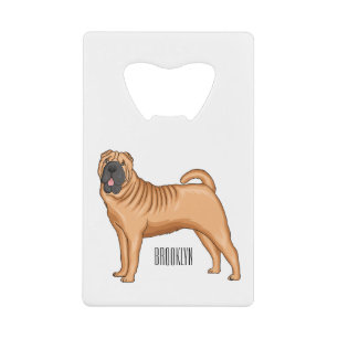 Chinese Shar-Pei dog cartoon illustration