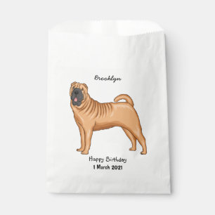 Chinese Shar-Pei dog cartoon illustration Favour Bag