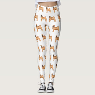 Chinese Shar-Pei dog cartoon illustration Leggings
