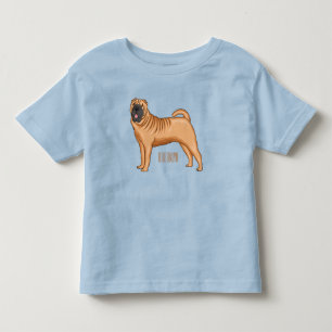 Chinese Shar-Pei dog cartoon illustration Toddler T-Shirt