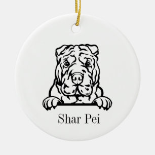 Chinese Shar Pei dog ornament