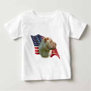Chinese Shar-Pei Flag Baby T-Shirt