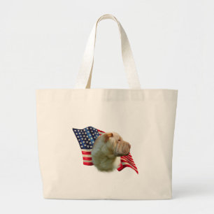 Chinese Shar-Pei Flag Large Tote Bag