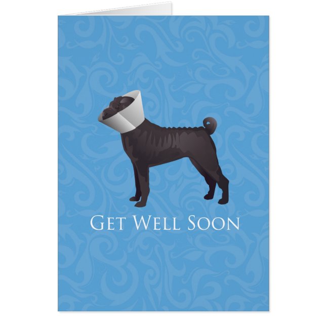 Chinese Shar Pei Get Well Soon Dog Breed Card (Front)