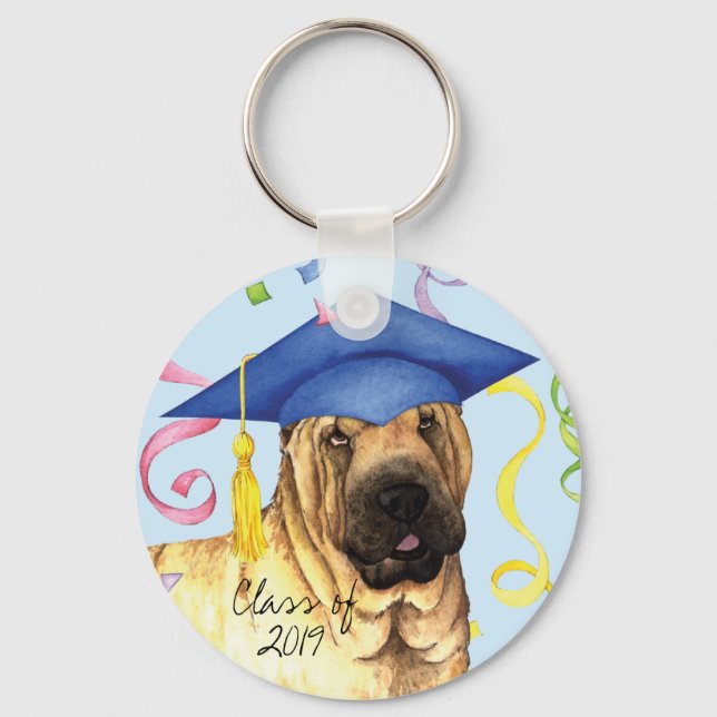 Chinese Shar-Pei Graduate Key Ring (Front)