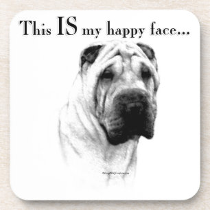 Chinese Shar Pei Happy Face Coaster