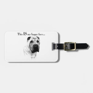 Chinese Shar Pei Happy Face Luggage Tag