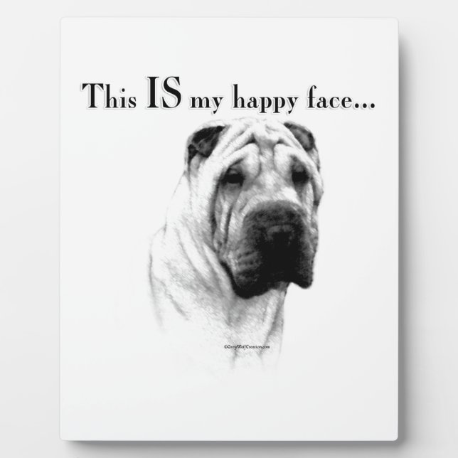 Chinese Shar Pei Happy Face Plaque (Front)