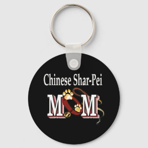 chinese shar-pei mom Keychain