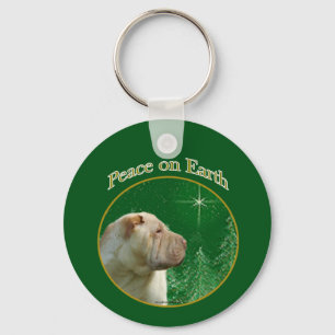 Chinese Shar-Pei Peace Key Ring