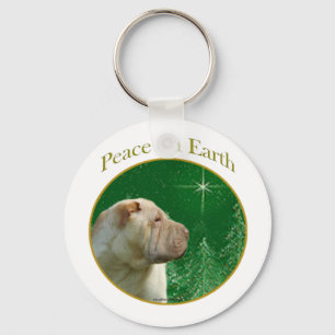 Chinese Shar-Pei Peace Key Ring