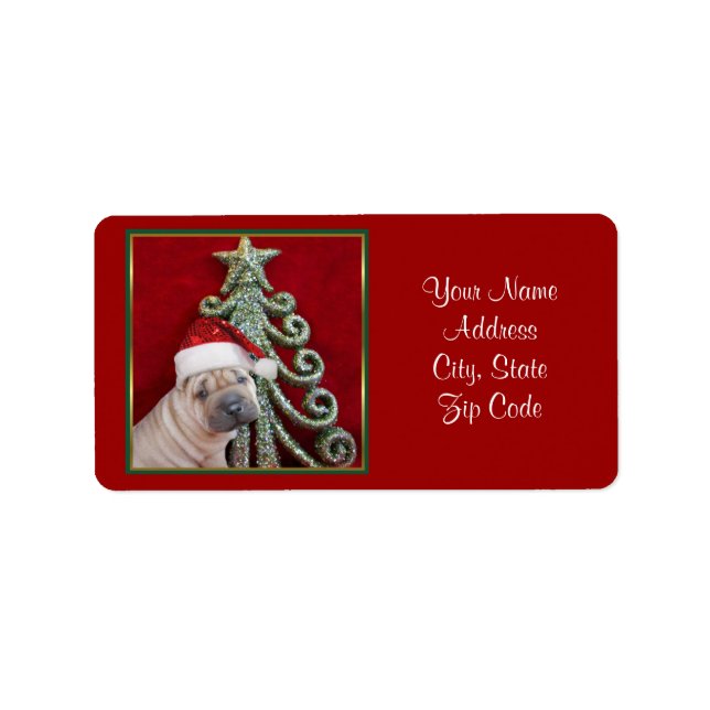 Chinese shar pei puppy label (Front)