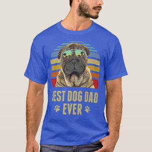 Chinese SharPei Best Dog Dad Ever Retro Sunset T-Shirt