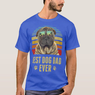 Chinese SharPei Best Dog Dad Ever Retro Sunset  T-Shirt