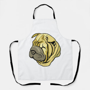 Chinese Sharpei Dog Brown Shar Pei Apron