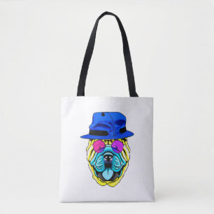 Chinese Sharpei Puppy Dog Colourful Shar Pei with Tote Bag