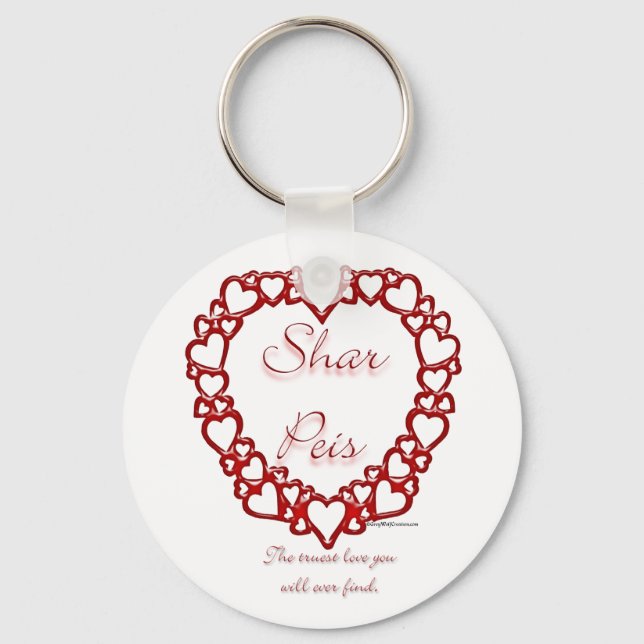 Chinese Sharpei True Love - Keychain (Front)