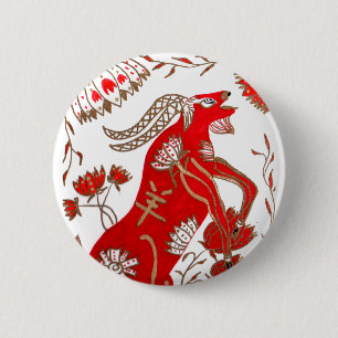 Chinese Sheep Astrology 6 Cm Round Badge
