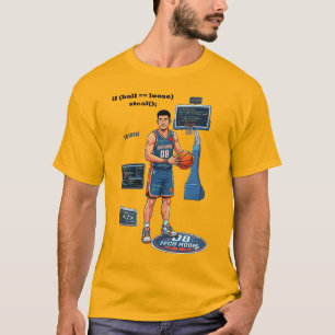 Chinese Software Engineer Playing Basketball URM T-Shirt