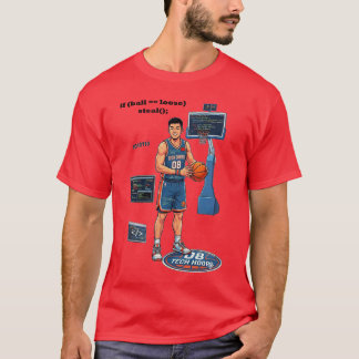 Chinese Software Engineer Playing Basketball URM T-Shirt