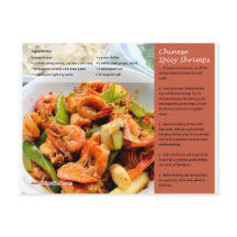 Chinese Spicy Shrimps Recipe Postcard