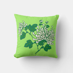 Chinese spider chrysanthemums - creamy white cushion