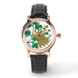 Chinese spider chrysanthemums - light orange watch