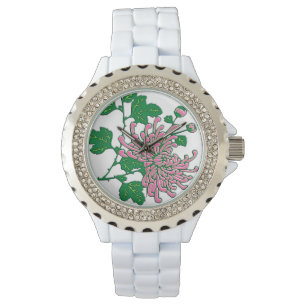 Chinese spider chrysanthemums  - soft pink watch