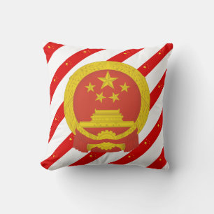 Chinese stripes flag cushion
