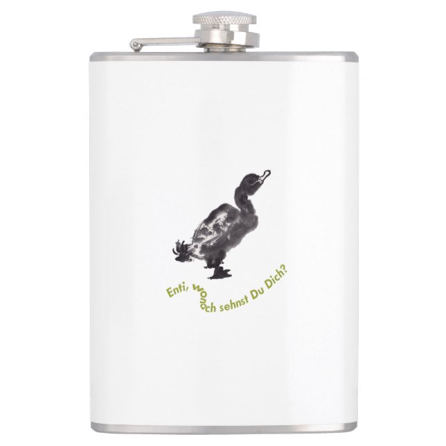 Chinese stucco art with duck hip flask (Front)
