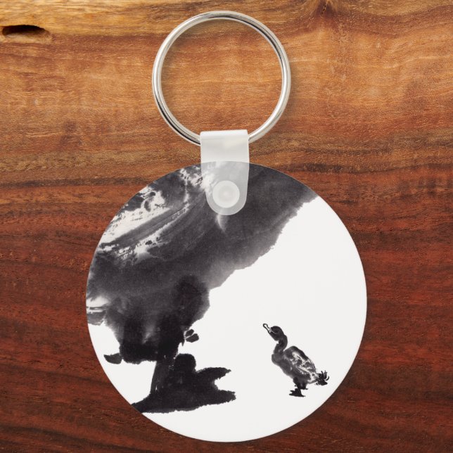Chinese stucco art with duck key ring (Front)