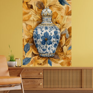 Chinese-style ceramic vase ("chinoiserie") poster
