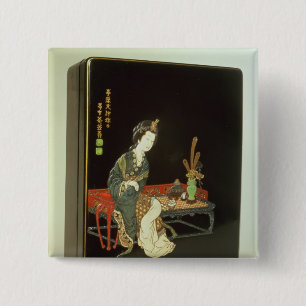 Chinese-style writing box 15 cm square badge