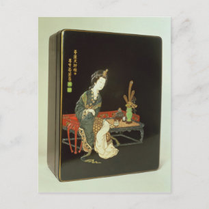 Chinese-style writing box postcard