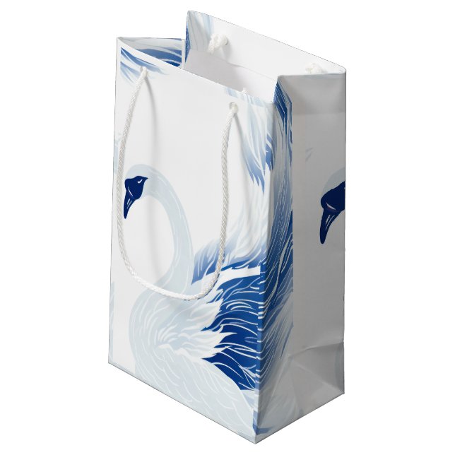 Chinese swan wings pattern Gift Bag (Back Angled)