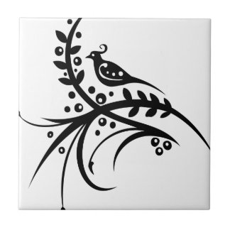 Chinese swirl floral design ceramic tile