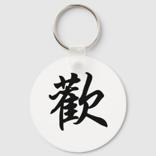 Chinese symbol for Joy (brushed) Key Ring
