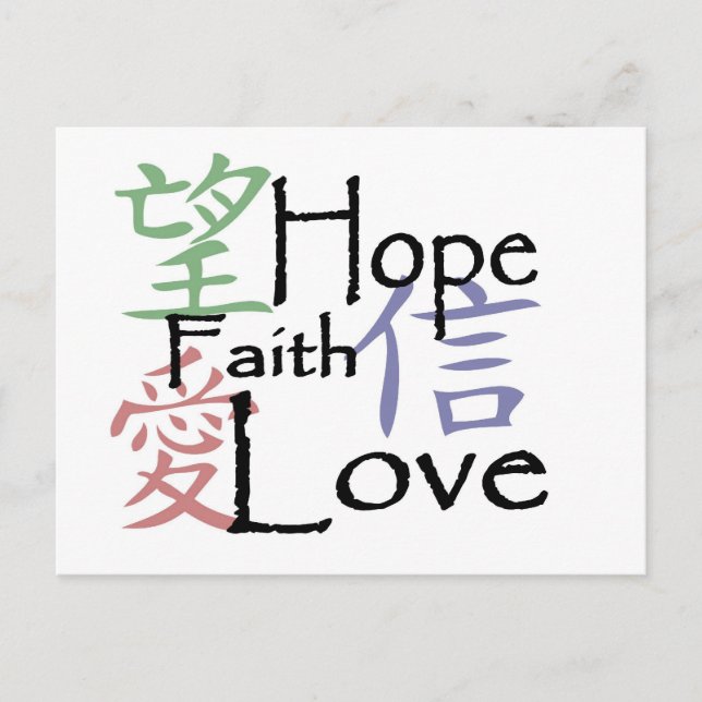 'Chinese symbols'  postcard (Front)