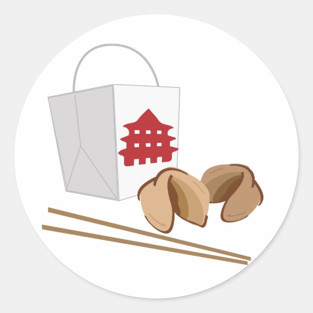 Chinese Take Out Classic Round Sticker (Front)