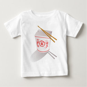 Chinese Take Out Food Box with Chopsticks Baby T-Shirt