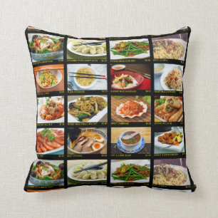 Chinese Takeout Restaurant Photo Menu Board  Cushion