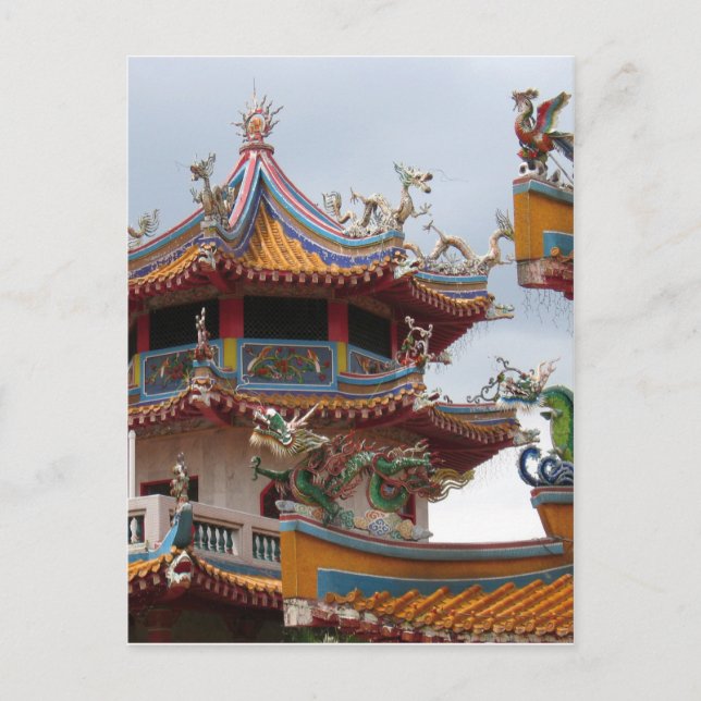 Chinese temple decoration postcard (Front)