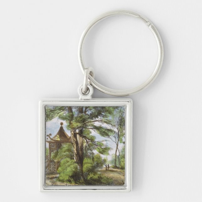 Chinese Temple, Kew Gardens, plate 13 from 'Kew Ga Key Ring (Front)