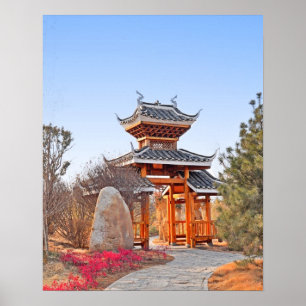 Chinese Temple Poster