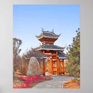 Chinese Temple Poster