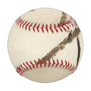 Chinese traditional ink painting with birds baseball