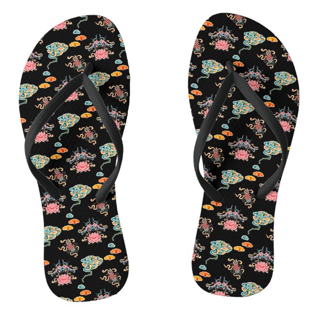 Chinese traditional Pair of Flip Flops (Footbed)