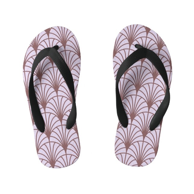 Chinese Traditional: Retro Pattern Background. Kid's Thongs (Footbed)