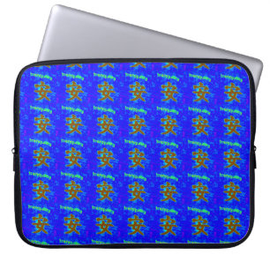 chinese tranquillity symbol on blue sleeve